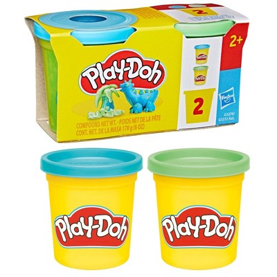 Play-Doh Mint Green and Bright Blue 2-Pack 3oz Cans Basket Stuffers Ages 2 and Up