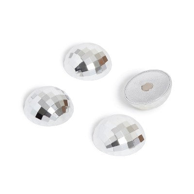 U Brands 4ct Disco Ball Magnets Silver