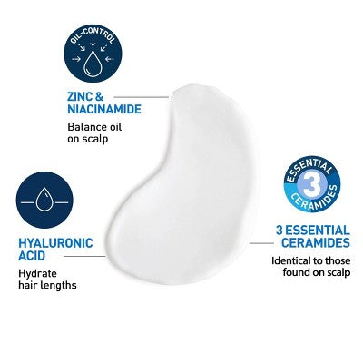 CeraVe Oil Control Gentle Scalp Care Conditioner - 9 fl oz: Hypoallergenic, Paraben-Free, Sulfate-Free