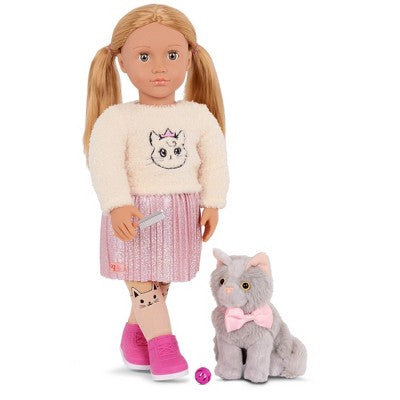 Our Generation Sheela & Sammy 18'' Pet and Kitten Doll