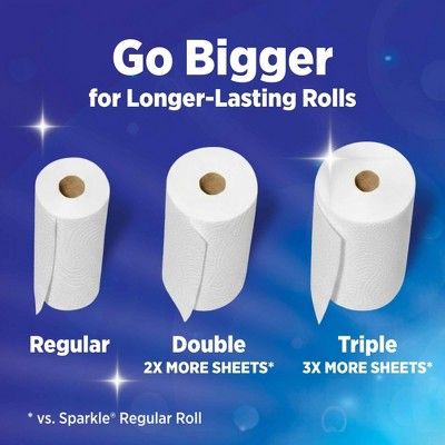 Sparkle Tear-A-Square Paper Towels - 6 Double Rolls - 2-Ply - 110 Sheets