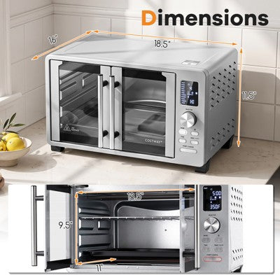 Costway 26.4 Quart French Door Convection Toaster Oven with 11 Presets, LED Display (LOCAL PICKUP ONLY)