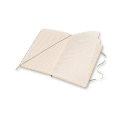 Moleskine 240pg Ruled Notebook Large Hardcover Light Green: 5x8.25", Journal, Acid-Free, Elastic Closure, Pocket
