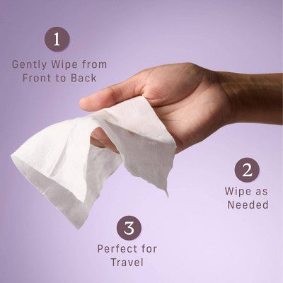 Niches & Nooks Intimate pH Balanced Refreshing Flushable Feminine Wipes - Soft Clementine - 45ct