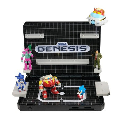 Sega Genesis Display Console - Supervillain Boss Bundle + Sonic 1
