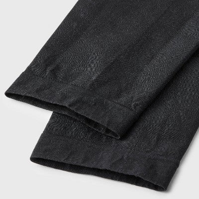Girls' Dance Footless Tights - Cat & Jack Dark Black XS: Nylon Spandex Knit, Over the Knee, Blackout