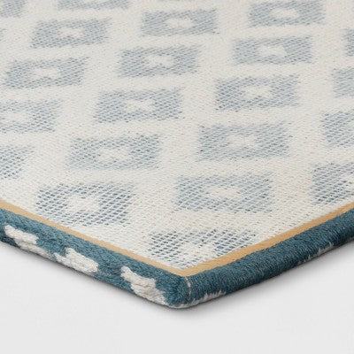 2'x3' Diamond Woven Scatter Accent Rug Blue - Threshold (LOCAL PICKUP ONLY)