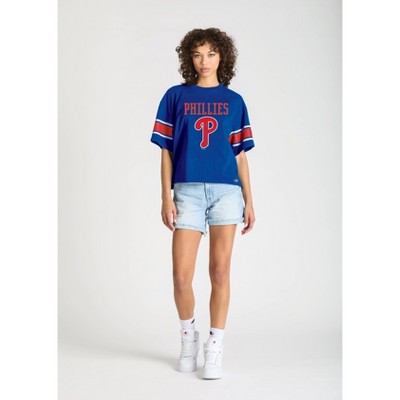 MLB Philadelphia Phillies Women's Champion Sequin Print T-Shirt - XL