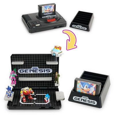 Sega Genesis Display Console - Supervillain Boss Bundle + Sonic 1