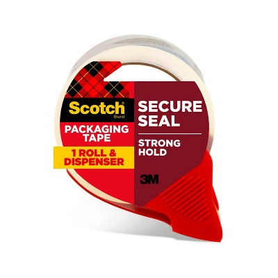 Scotch Ultra Clear Mailing Packaging Tape with Dispenser 1.88" x 54yd: Packing & Shipping Tape Refill, Clear, 1965.6" Length