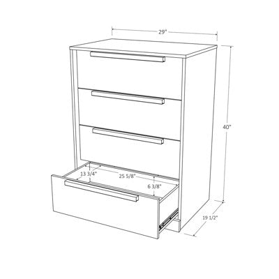 Modern 4 Drawer Dresser White - Room Essentials (LOCAL PICKUP ONLY)