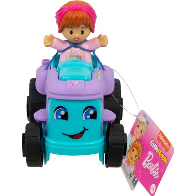 Fisher Price Little People Barbie Toy Farm Tractor Push-Along Vehicle with Figure