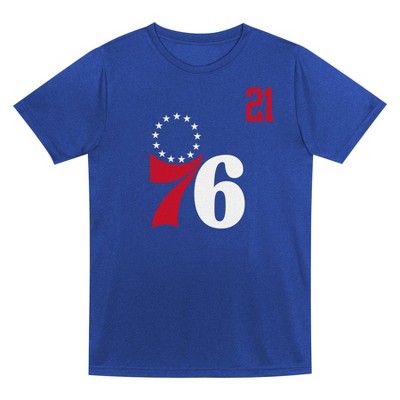 NBA Philadelphia 76ers Boys' Joel Embiid Performance T-Shirt - L