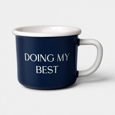 13oz Stoneware DOING MY BEST Camper Mug - Room Essentials (LOCAL PICKUP ONLY)