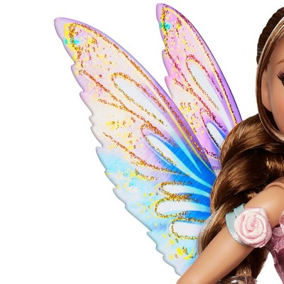 Winx Club Flora Fairy 10.5" Fashion Doll with Glitter Outfit and Removable Wings