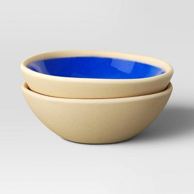 2pk 4oz Melamine Mini Snack Bowl Set Berry/Blue - Threshold