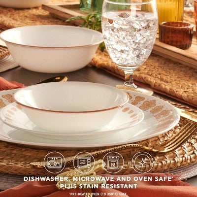 Corelle 16pc Butterfly Gold Dinnerware Set (LOCAL PICKUP ONLY)