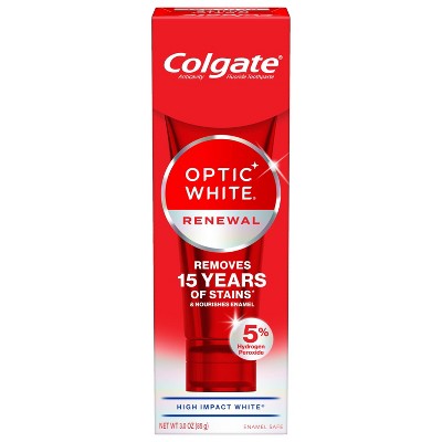 Colgate Optic White Renewal Teeth Whitening Toothpaste - High Impact White - 3.0oz
