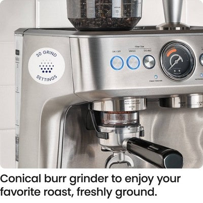 Chefman Crema Supreme Espresso Machine Stainless Steel (LOCAL PICKUP ONLY)