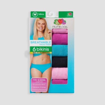Fruit of the Loom Women's 6pk Breathable Micro-Mesh Bikini Underwear - Colors May Vary 9