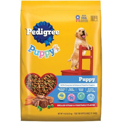 Pedigree Grilled Vegetable, Steak, Beef and Red Meat Flavor Puppy Dry Dog Food - 14lbs (LOCAL PICKUP ONLY)