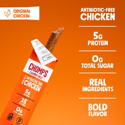 Chomps Snack Sticks Chomplings Original Chicken Mini Sticks - 5g Protein - 7oz/14ct