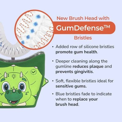 Autobrush Kids' Double-Sided Nylon Toothbrush Head - 9-12 years: Oral Care Accessories, 1-Pack