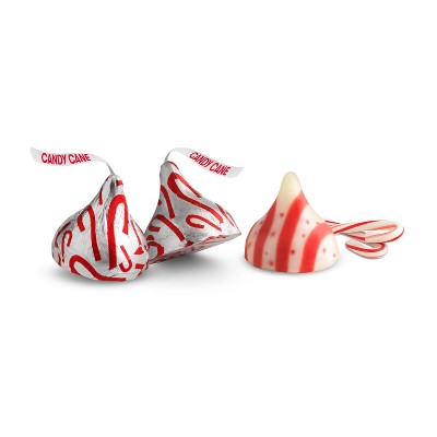 Hershey's Kisses Candy Cane Flavored Filled Cane Christmas Candy - 2.08oz