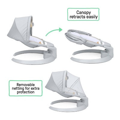 Ingenuity Inlighten 3-in-1 Bounce & Sway Baby Swing with Bluetooth & Canopy - Pebble Shore (LOCAL PICKUP ONLY)