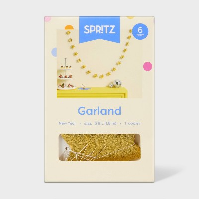 New Year's Eve Gold Stars Paper Garland - Spritz