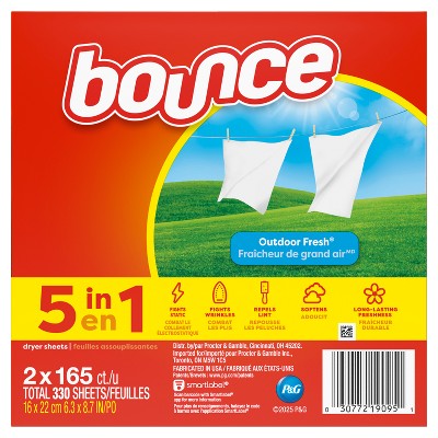 Bounce Outdoor Fresh Dryer Sheets - 330ct