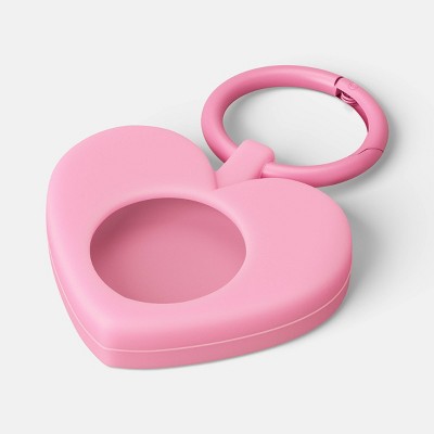 AirTag Holder - heyday Heart Red: Silicone Case with Carabiner