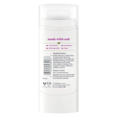 Dove Beauty Aluminum-Free Deodorant Stick - Dragon Fruit & Coconut Cream - 2.4oz