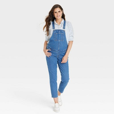 Women's Denim Overalls Maternity Jumpsuit 8