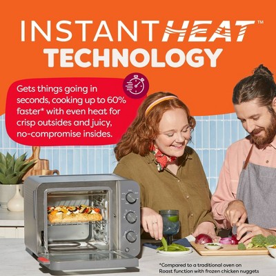 Instant Pot InstantHeat4 Slice Air Fryer Toaster Oven, 7-in-1, No Preheat Required Air Fry, Bake, Toast, Roast, Broil, Warm, and Make Pizza