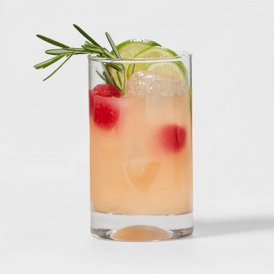 10 fl oz 4pk Glass Telford Tumblers - Threshold: Contemporary Blown Glass Cups, Dishwasher-Safe Drinkware Set