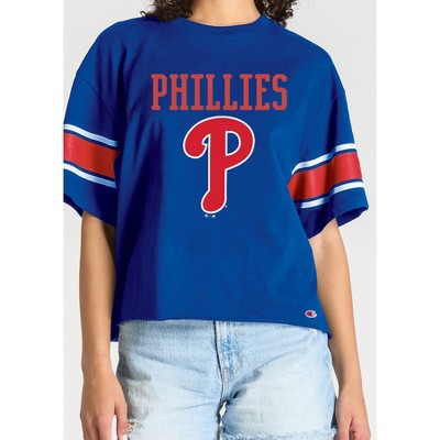 MLB Philadelphia Phillies Women's Champion Sequin Print T-Shirt - XL