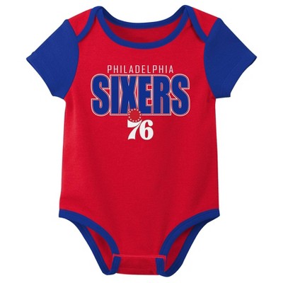 NBA Philadelphia 76ers Infant 3pk Bodysuit Set - 6-9 Months