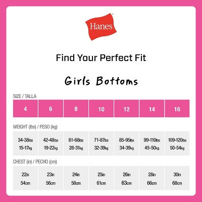 Hanes Girls' 6pk Microfiber Hipster Underwear - 14