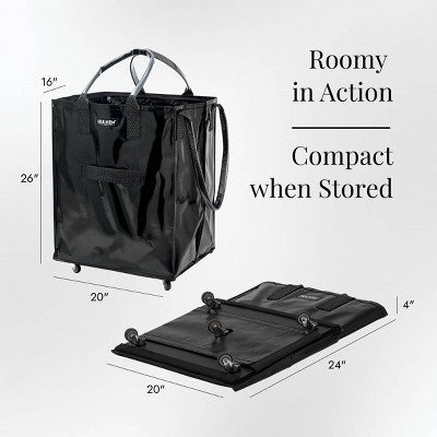 HULKEN Original Rolling Tote Bag Large Black (LOCAL PICKUP ONLY)