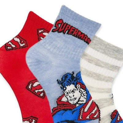Boys' Warner Bros. Crew Superman Socks - Light Blue Denim S/M