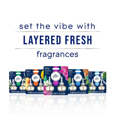 Glade Piso Liquid Air Freshener Refills - Fresh Sea Cypress - 1.34 fl oz/2ct