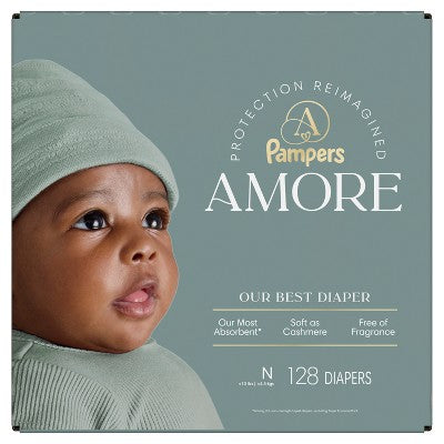 Amore by Pampers Diapers Enormous Pack - Size Newborn - 128ct