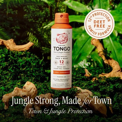 Grand Tongo DEET-Free Picaridin Insect Repellent Family Formula - Citrus + Sandalwood - 4.5oz