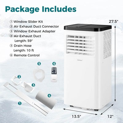 Costway 10000 BTU Portable Air Conditioner with Fan and Dehumidifier Remote Control (LOCAL PICKUP ONLY)