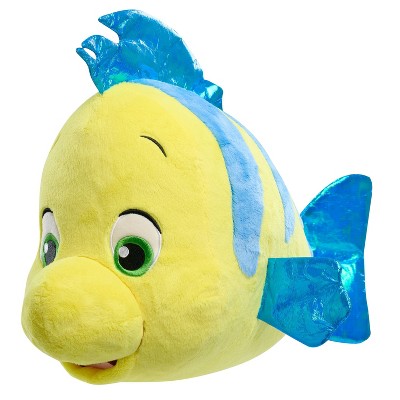 Disney Signature Collection Flounder Clubhouse Plush Stuffed Animal: Fish Character, Polyester Material, 9.25" Height, 17" Depth, 0.81 lb.