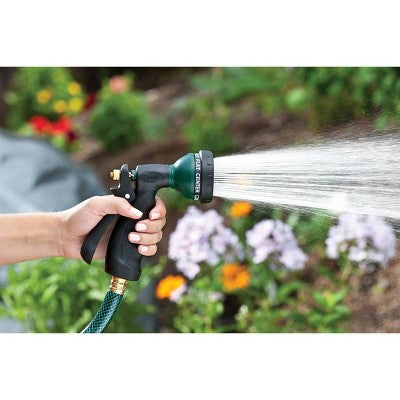 Orbit 7-Pattern Metal Rear Trigger Compact Hose Nozzle Green/Black