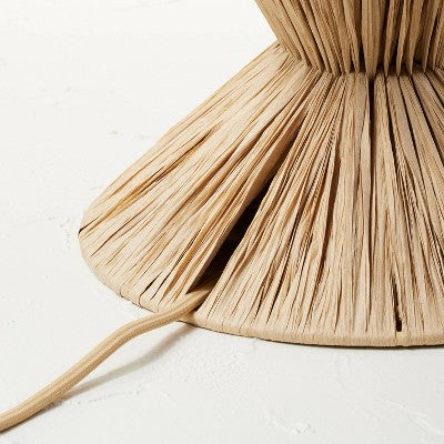 Faux Raffia Table Lamp with Empire Shade & LED Bulb: Opalhouse designed with Jungalow, UL Listed