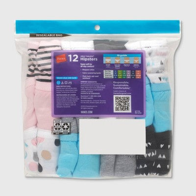 Hanes Girls' 12pk Hipster - 14