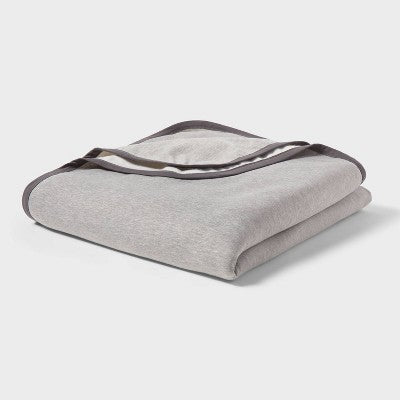 Twin/Twin XL Sweatshirt Blanket Dark Gray - Room Essentials